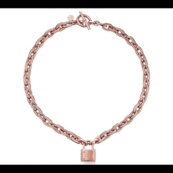 NWOT MICHAEL KORS TOGGLE LOGO LOCK PENDANT - Picture 6 of 7